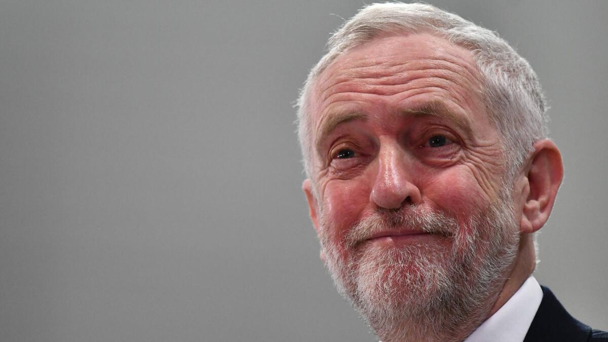 Opposition Labor Party leader Jeremy Corbyn gives a speech on "Brexit" at Coventry University in Coventry, England, on Feb. 26, 2018.