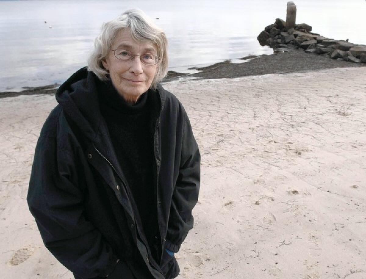 Poet Mary Oliver, near her home on Cape Cod, in Provincetown, Mass.