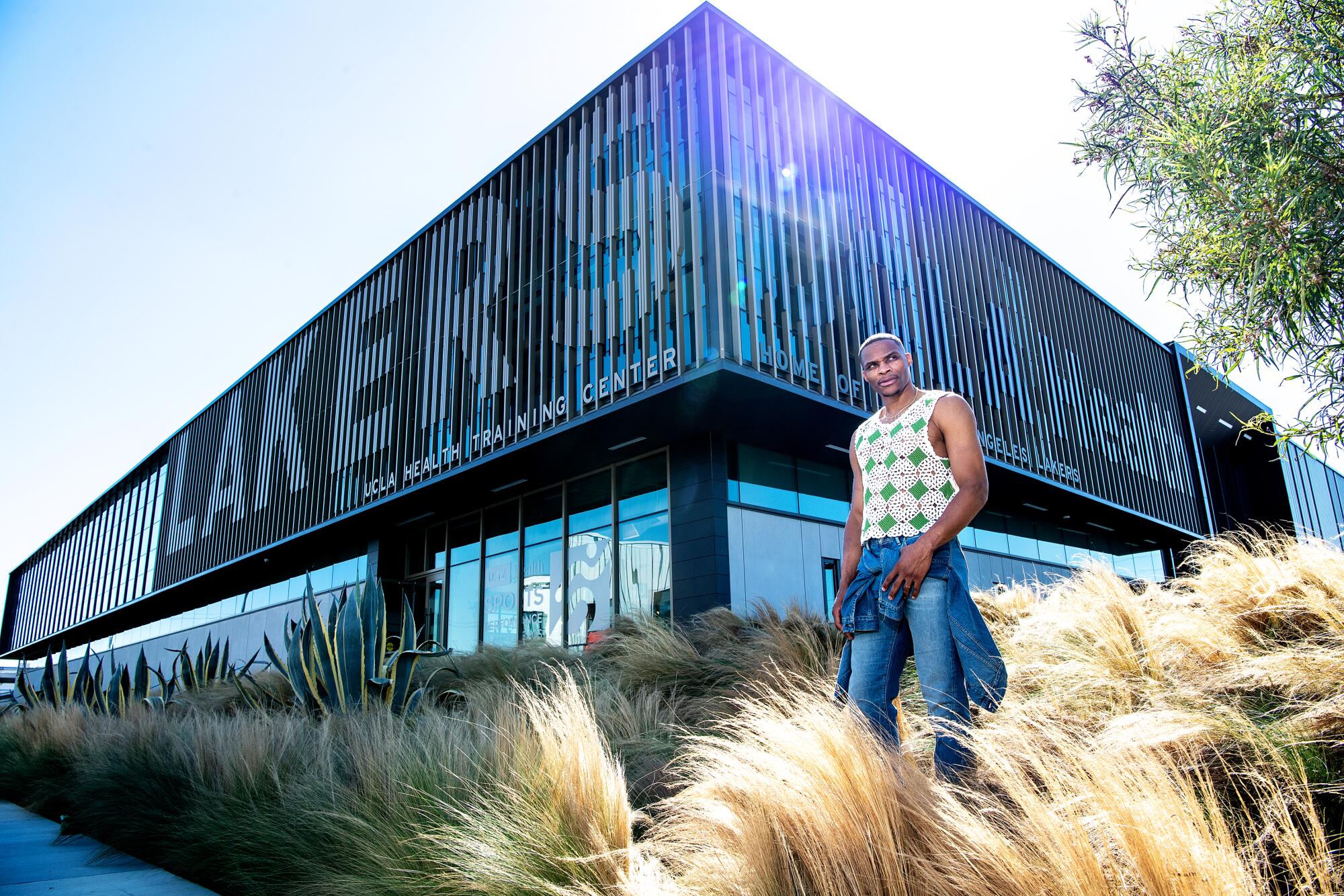 EL SEGUNDO, CA - OCTOBER 13: Portrait of Los Angeles Lakers star Russell Westbrook.