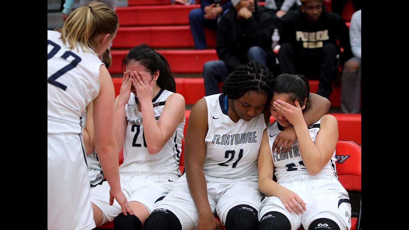 Flintridge Prep girls basketball team came up short 46-50 in CIF SS Div. IIIA Basketball Finals vs. Beverly Hills High School, at Colony High School in Ontario, Ca., on Saturday, March 3, 2018.