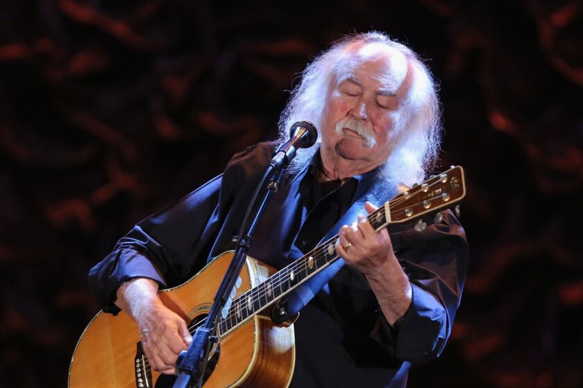 LOS ANGELES, CA - NOVEMBER 09: Musician David Crosby performs onstage during the International Myeloma Foundation's 7th Annual Comedy Celebration Benefiting The Peter Boyle Research Fund hosted by Ray Romano at The Wilshire Ebell Theatre on November 9, 2013 in Los Angeles, California. (Photo by Mike Windle/Getty Images for IMF) ** OUTS - ELSENT, FPG, CM - OUTS * NM, PH, VA if sourced by CT, LA or MoD **