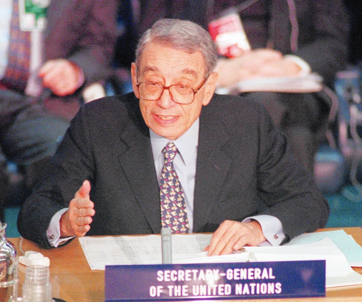 Former U.N. Secretary-General Boutros Boutros-Ghali frequently took vocal stances that angered the Clinton administration. He was the only U.N. secretary-general to serve a single term.
