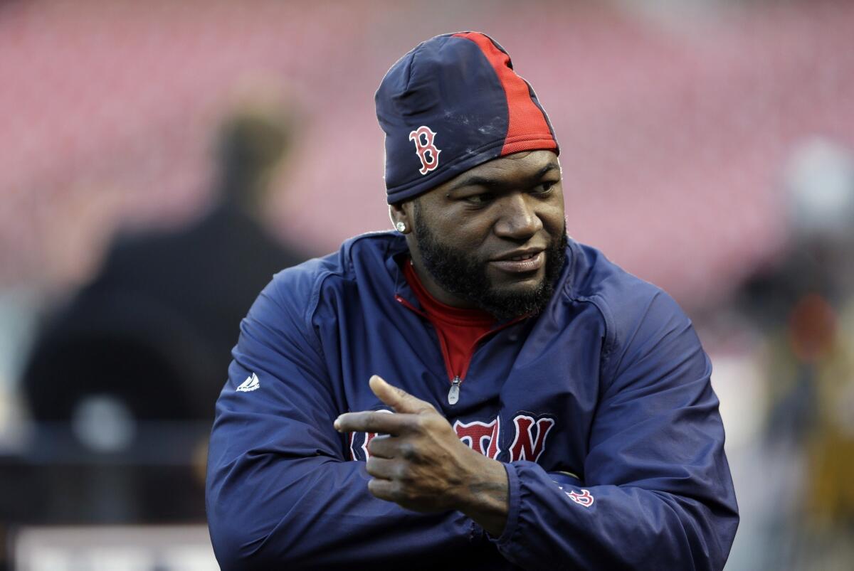 Boston designated hitter David Ortiz will make the move back to first base when the Red Sox play Game 3 of the World Series on Saturday in St. Louis.
