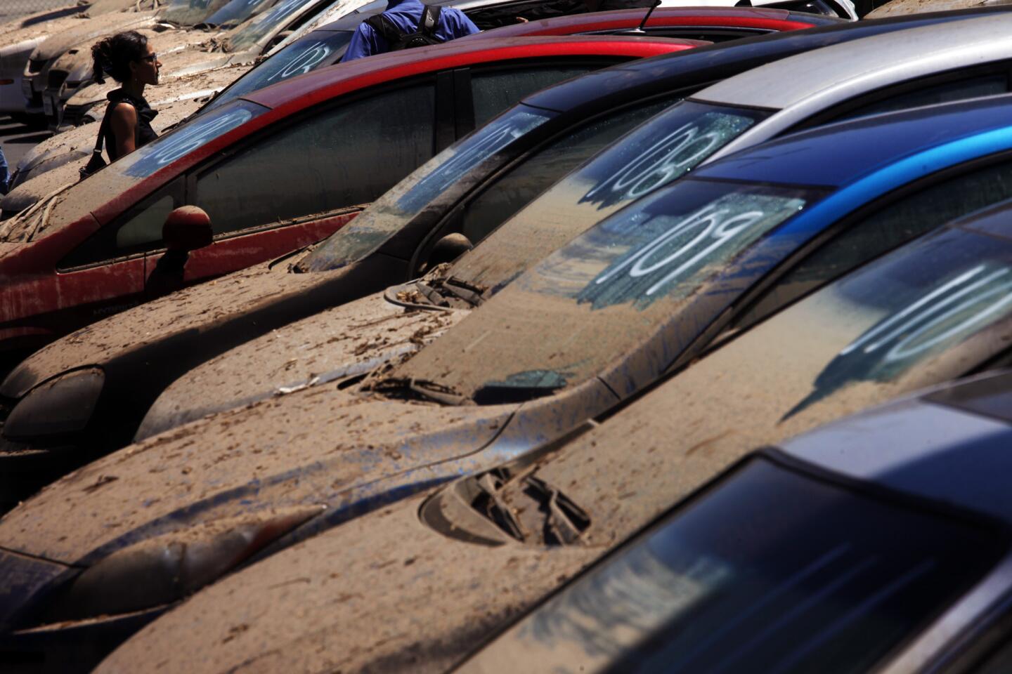 Flood-damaged cars