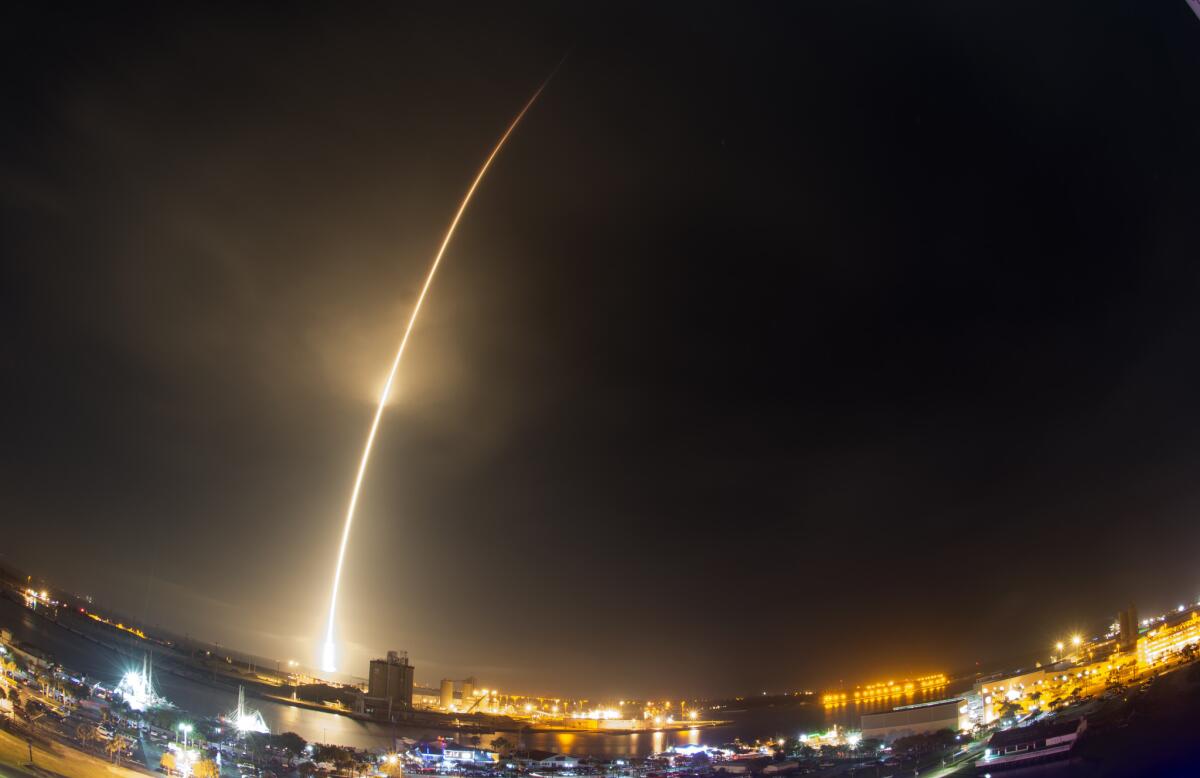 The SpaceX Falcon 9 rocket lifts off at Cape Canaveral Air Force Station, Monday, Dec. 21, 2015. The rocket, carrying 11 communications satellites for Orbcomm, Inc., is the first launch of the rocket since a failed mission to the International Space Station in June.