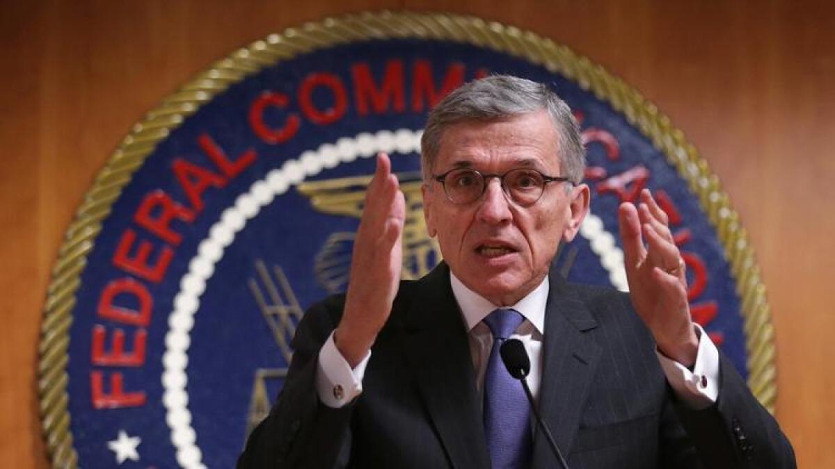 Federal Communications Commission Chairman Tom Wheeler, shown in 2014, said he hasn't decided on a departure date.