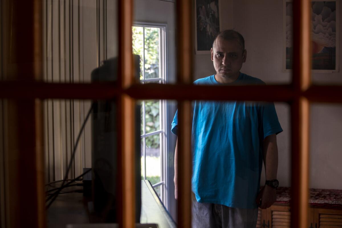 Louie Villalva has been a resident of the Blake Home in Sylmar for more than eight years. Funding problems could cause the board-and-care home to close.
