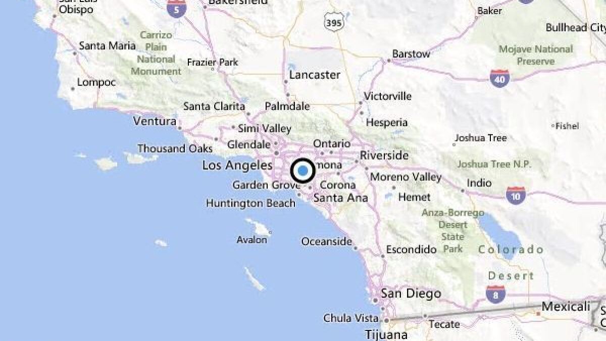 Earthquake 2 5 Temblor Strikes Near East La Mirada Los Angeles
