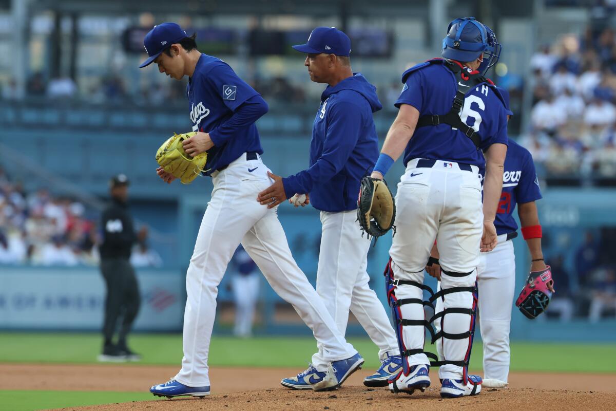 Dodgers reveal their starting rotation pitching plans for season - Los ...