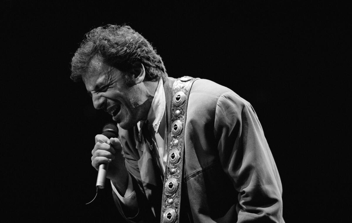 Bruce Springsteen performs at Madison Square Garden in New York on May 19, 1988. Less than two months later, he would shine in a historic performance in East Germany.