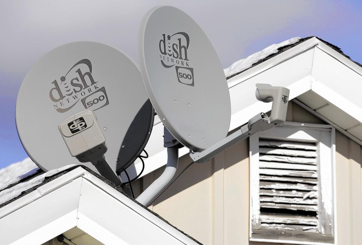 In its new distribution deal with Disney, Dish Network secured Internet streaming rights for content from Disney’s ESPN, ESPN2, ABC Family, and Disney Channel and the eight ABC television stations that Disney owns. Above, Dish satellite dishes at a home in Buffalo, N.Y.