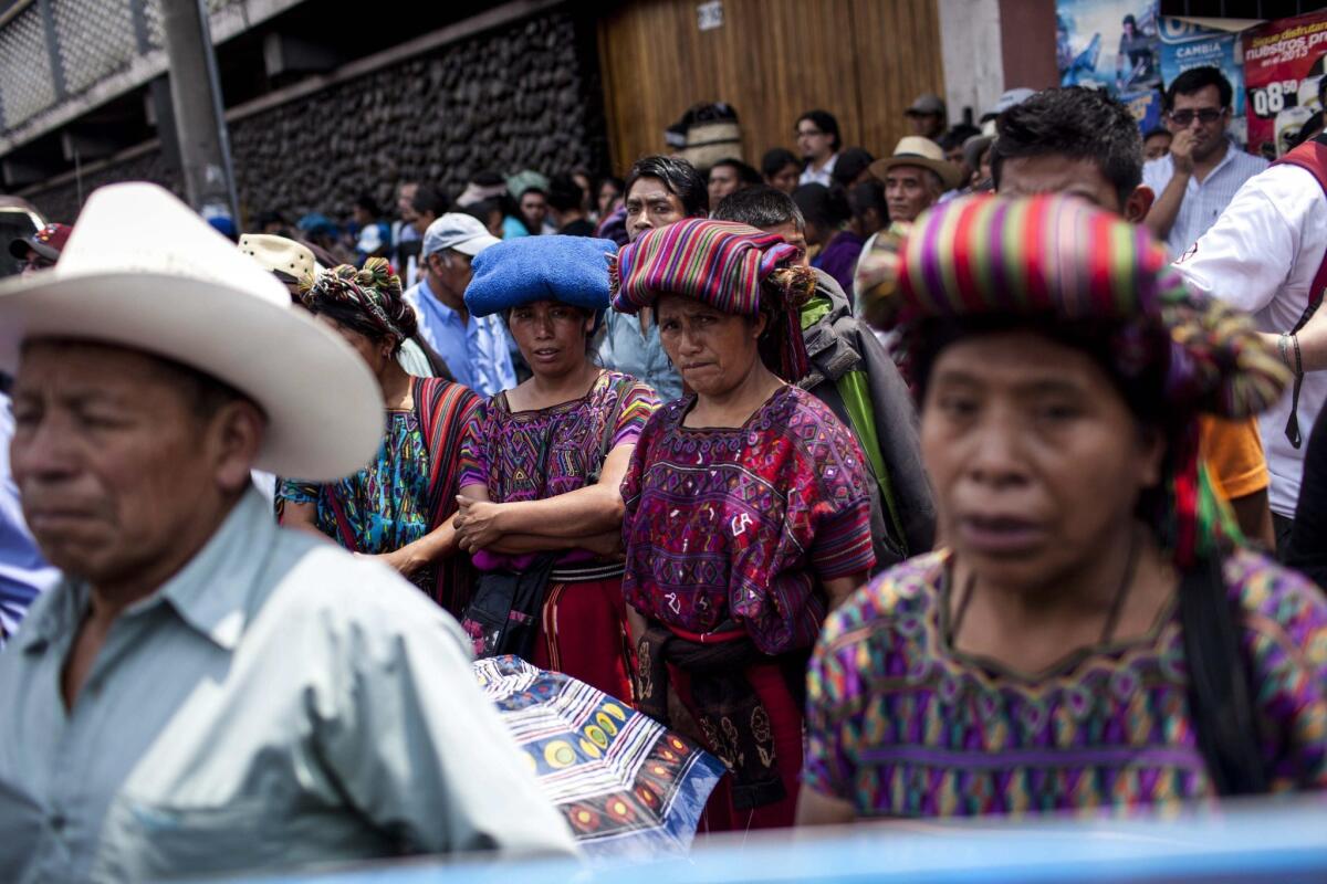Victims of genocide relatives and activists demonstrate in Guatemala City against the annulment by the Supreme Court of Guatemala to the 80-year sentence issued against the former dictator Jose Efrain Rios Montt.