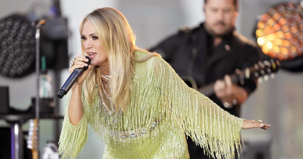 Carrie Underwood tends to make a splash for the duration of ‘massive downpour.’ But did she slide?