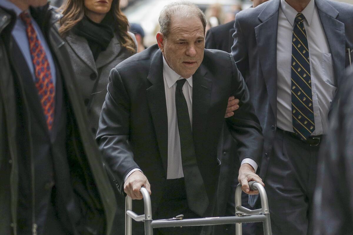 Harvey Weinstein arrives at federal court Jan. 6 in New York. The disgraced movie mogul faces allegations of rape and sexual assault. Jury selection begins this week.