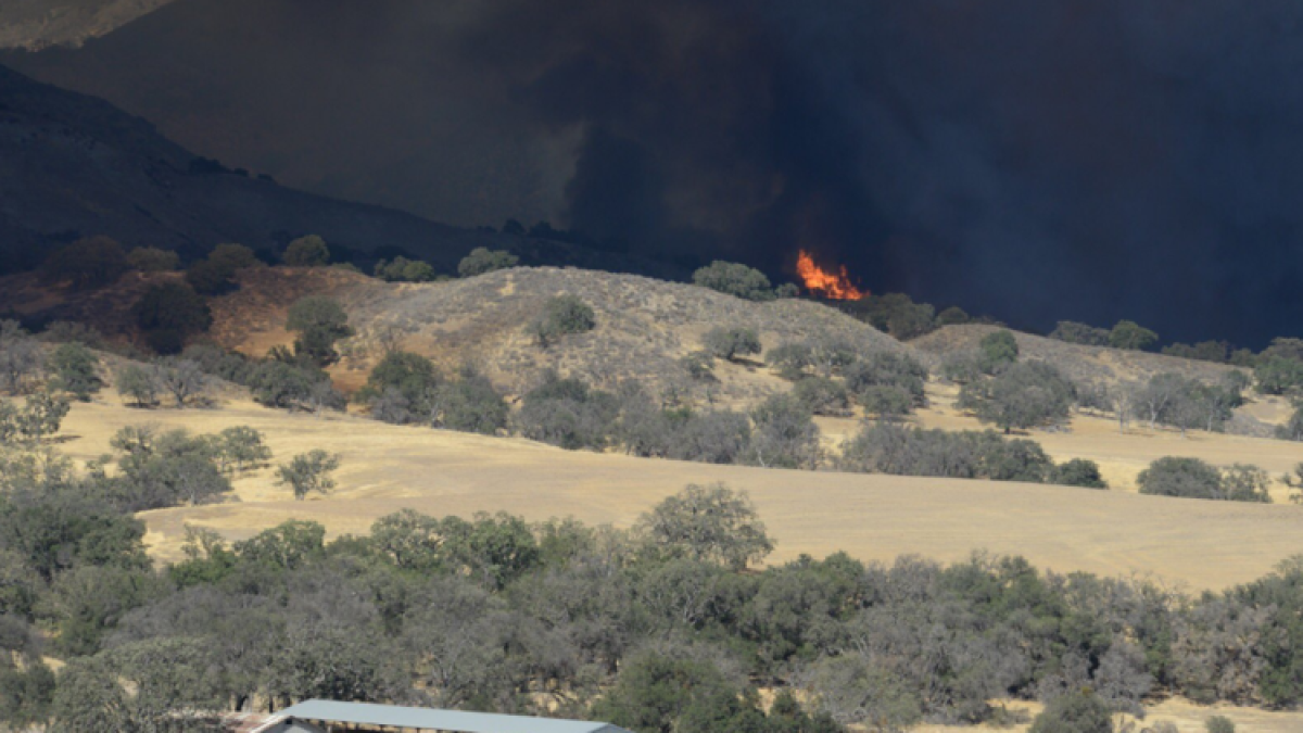 The Rey fire broke out about 3:30 p.m. near a campground in the Los Padres National Forest.