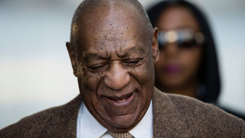 Bill Cosby arrives for a pretrial hearing in his sexual assault case at the Montgomery County Courthouse in Norristown, Pa., on Wednesday.