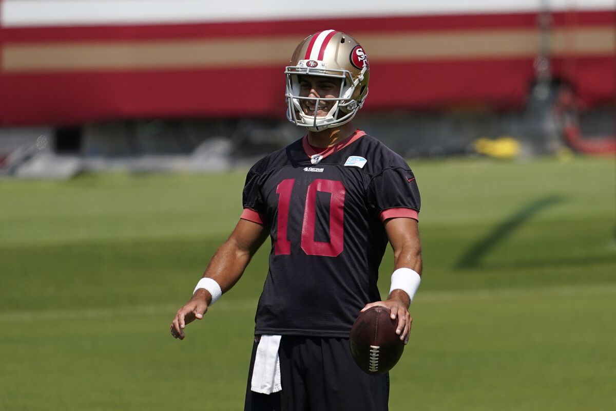 San Francisco 49ers quarterback Jimmy Garoppolo.