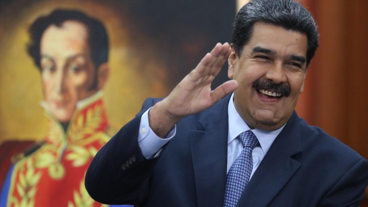 Venezuelan President Nicolas Maduro during a news conference Wednesday in Caracas ahead of his inauguration.