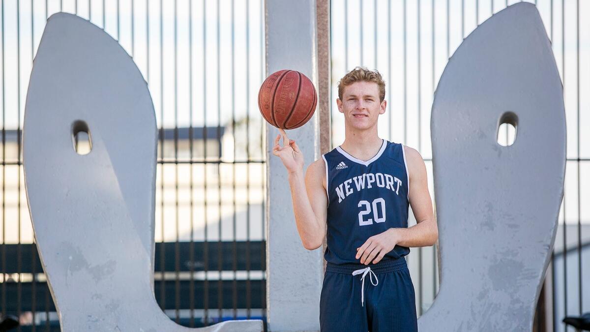 Sam Barela of Newport Harbor boys' basketball is the Daily Pilot High School Male Athlete of the Week.