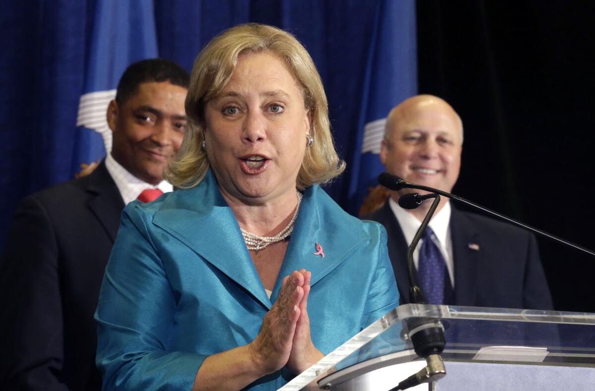 Sen. Mary Landrieu (D-La.) speaks at a campaign event in Baton Rouge, La., on Oct. 20.