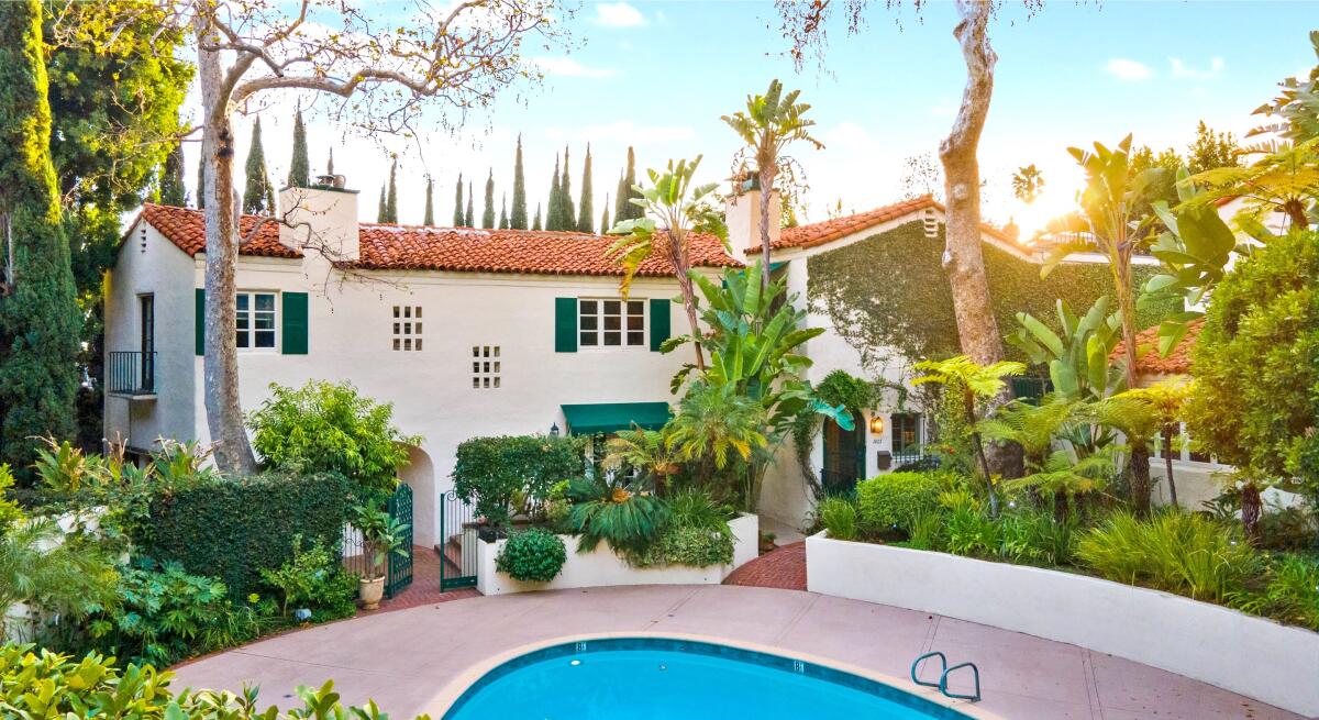 Built in 1926, the Spanish-style villa is recognized as a Los Angeles Historic Cultural Monument.