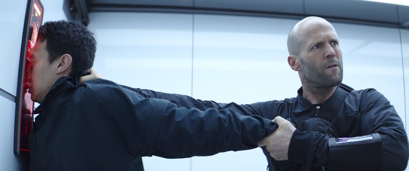 (right) Jason Statham as Deckard Shaw in Fast & Furious Presents: Hobbs & Shaw