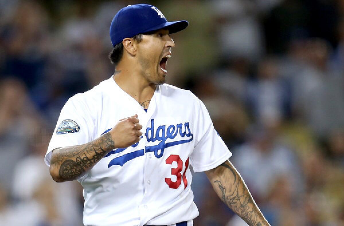 Reliever Brandon League had a 5.30 earned-run average in 54 1/3 innings last season with the Dodgers.