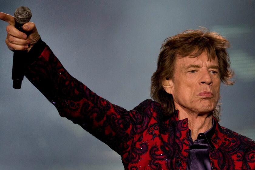 Mick Jagger performs during the Rolling Stones' Ole Tour at Foro Sol in Mexico City on March 14.