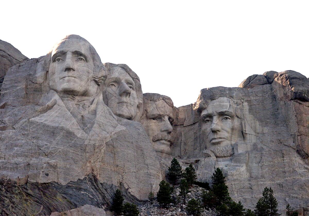 Room for one more? Americans were asked which face they would like to add to Mt. Rushmore National Monument in an Expedia poll.