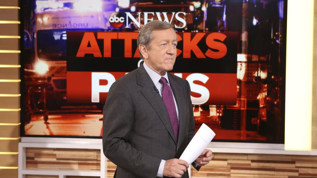 Veteran investigative correspondent Brian Ross, appearing on ABC's "Good Morning America" in 2015, announced he is leaving the network after 24 years.