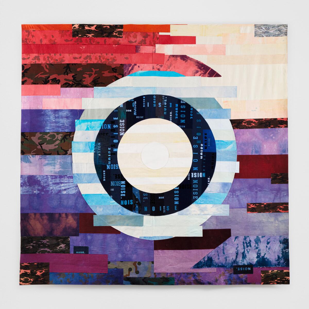 Doug Aitken's fabric work "Target" at Regen Projects