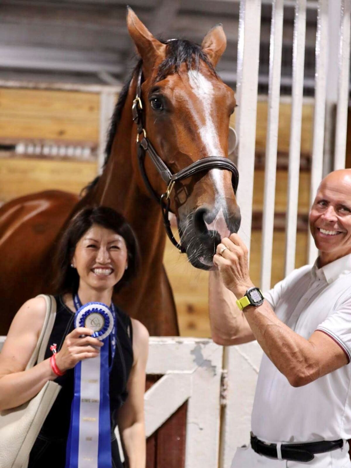 Carmel Valley's Steffen Peters, right, shown with Suppenkasper and owner-sponsor Akiko Yamazaki at the recent Olympic Trials.