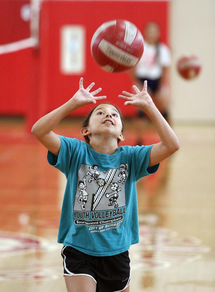 Photo Gallery: Volleyball camp at Burroughs High School