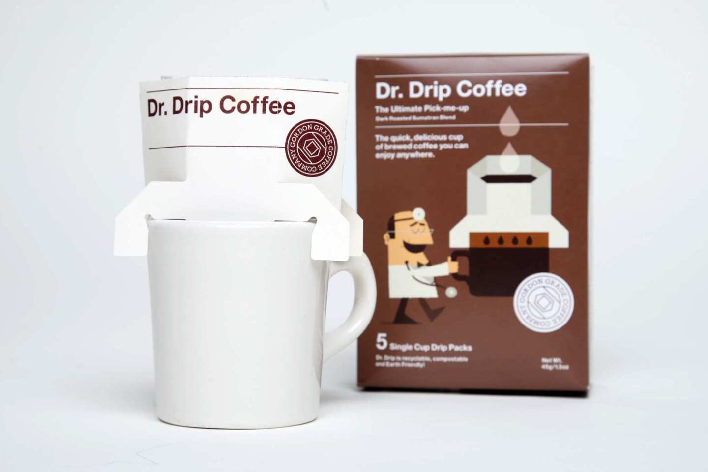The reason: Even if you double the number of pouches you plop in your hotel room coffee maker, your cuppa joe still tastes like swill. Enter Dr. Drip packets, which allow you to brew an individual cup. They're not those noxious coffee singles that taste like rainwater runoff but actual ground coffee, in a filter, through which you pour hot water as it rests stands on a little cardboard stand. Thank you, sir. May I have another? Comes in several blends, including decaf. The price: $8.99 for five packets. The details: www.drdripcoffee.com. -- Catharine Hamm