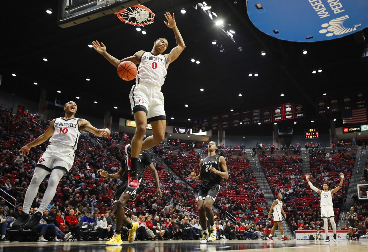 San Diego State's Keshad Johnson hope to continue their high-flying ways against Air Force. 