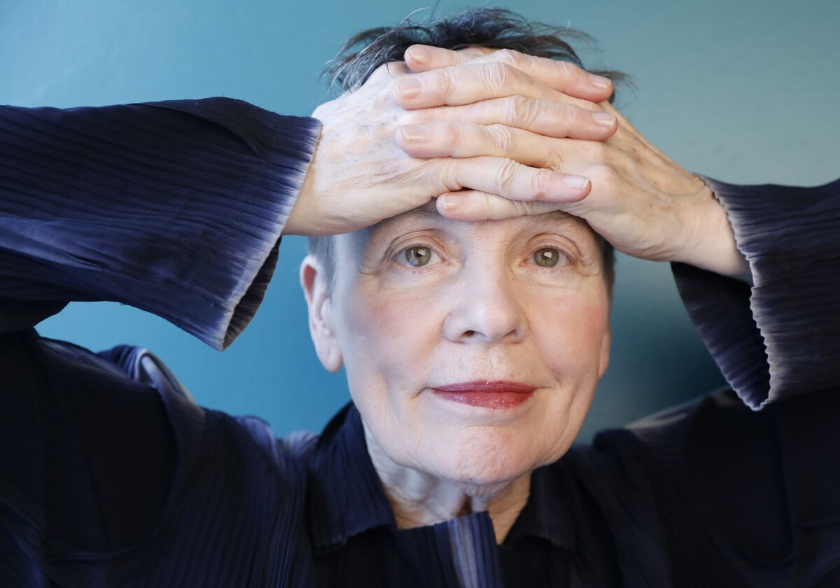 Performance artist Laurie Anderson at her home in Manhattan.