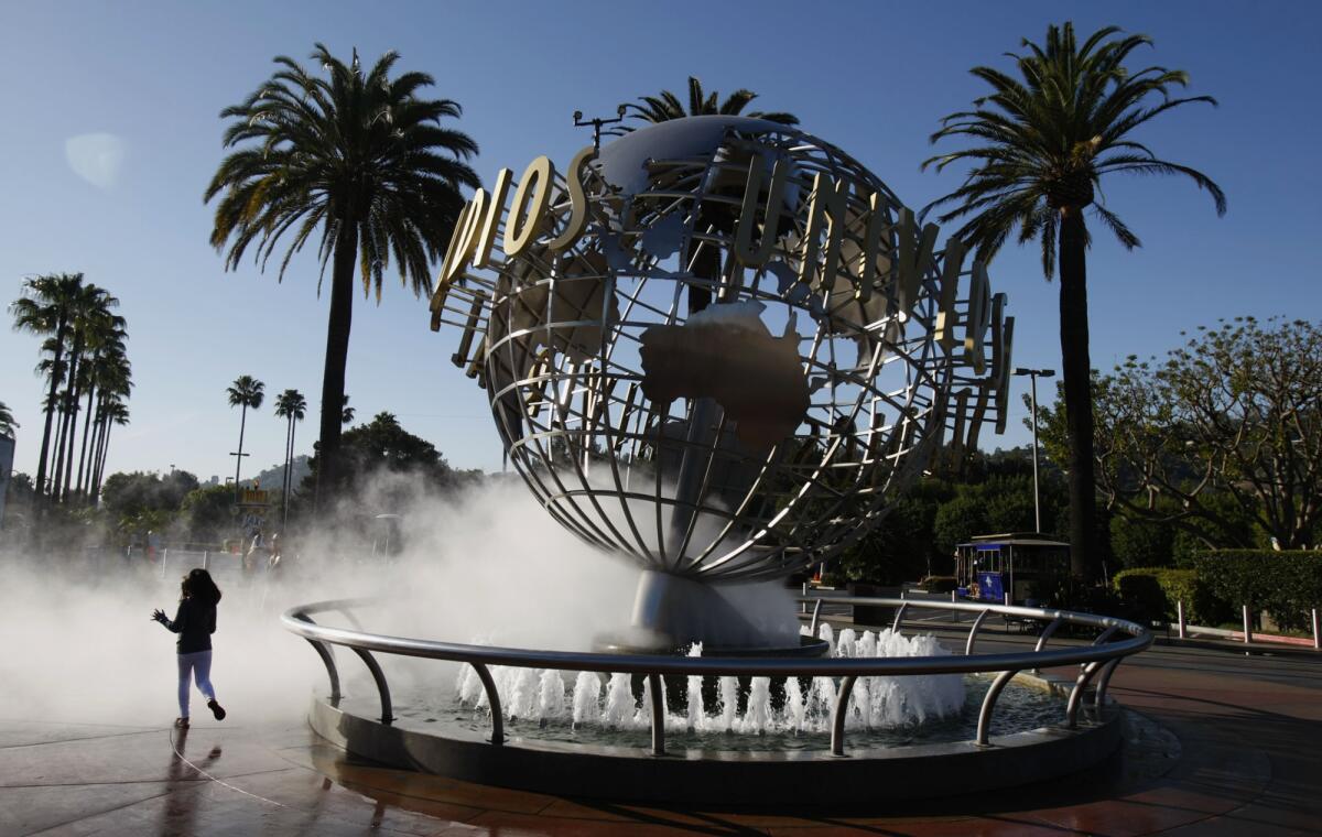 The entrance to the Universal Studios Hollywood theme park.