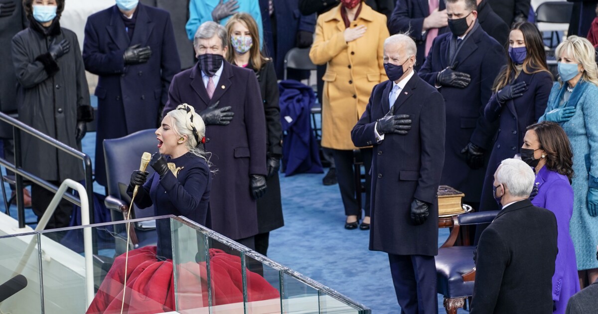 Lady Gaga sings the national anthem on Biden Inauguration Day