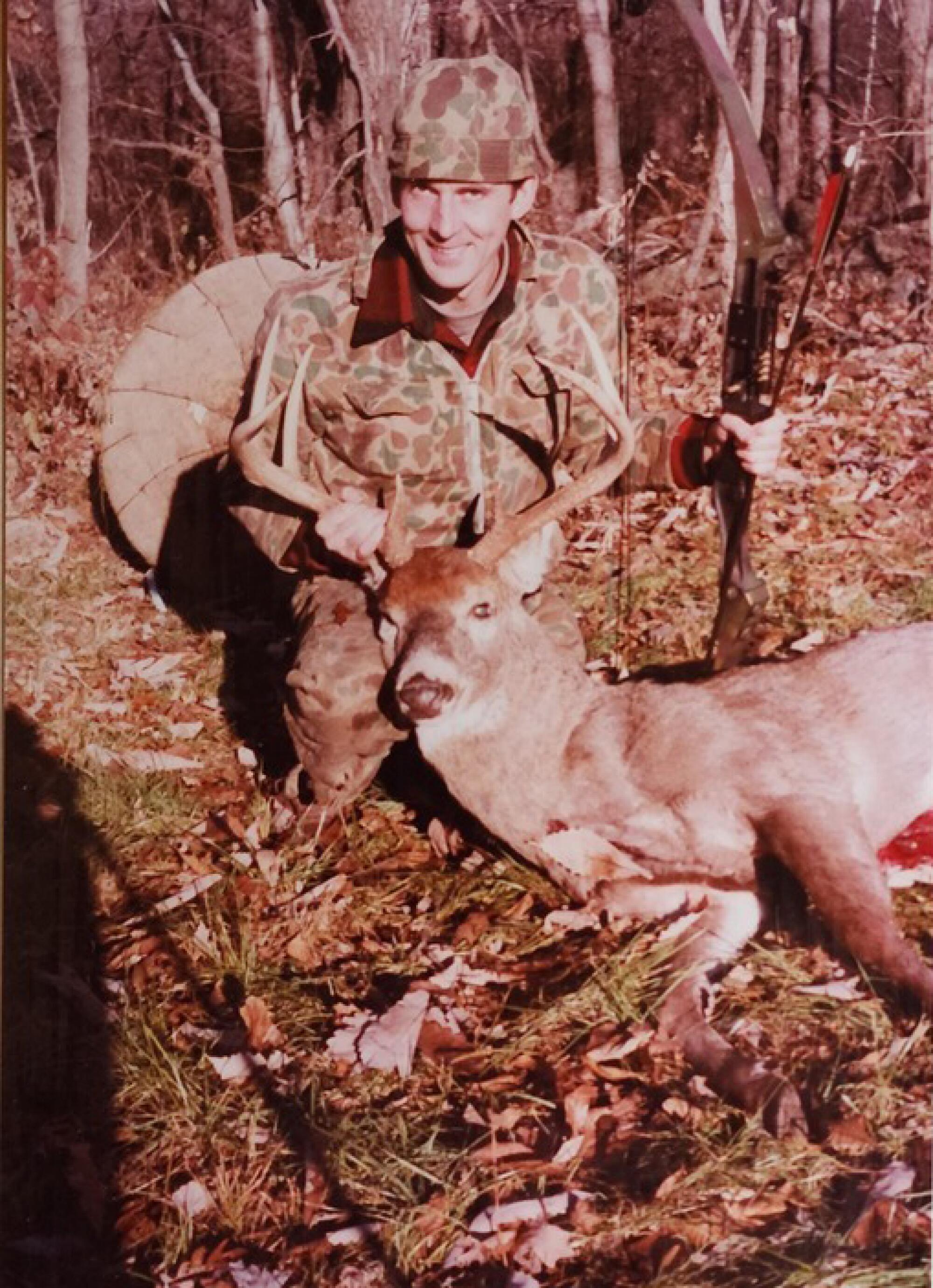Hunter with a deer 