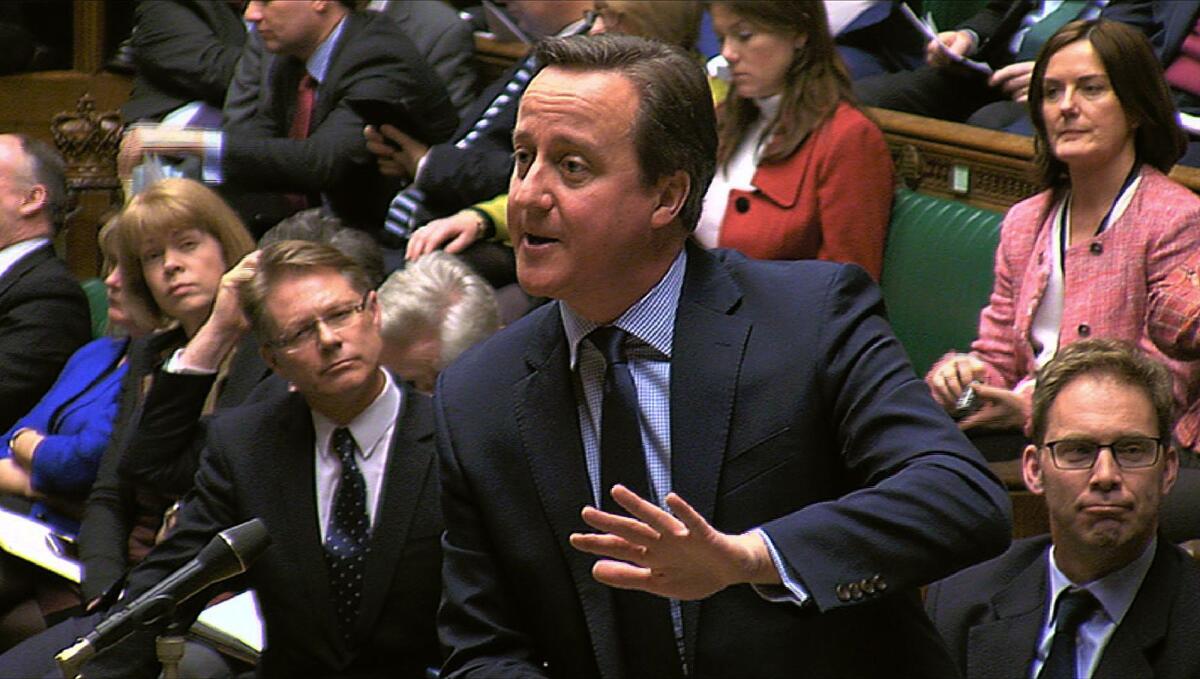Addressing the House of Commons in London on Monday, British Prime Minister David Cameron warned that a vote to leave the EU would risk Britain's economic and national security.