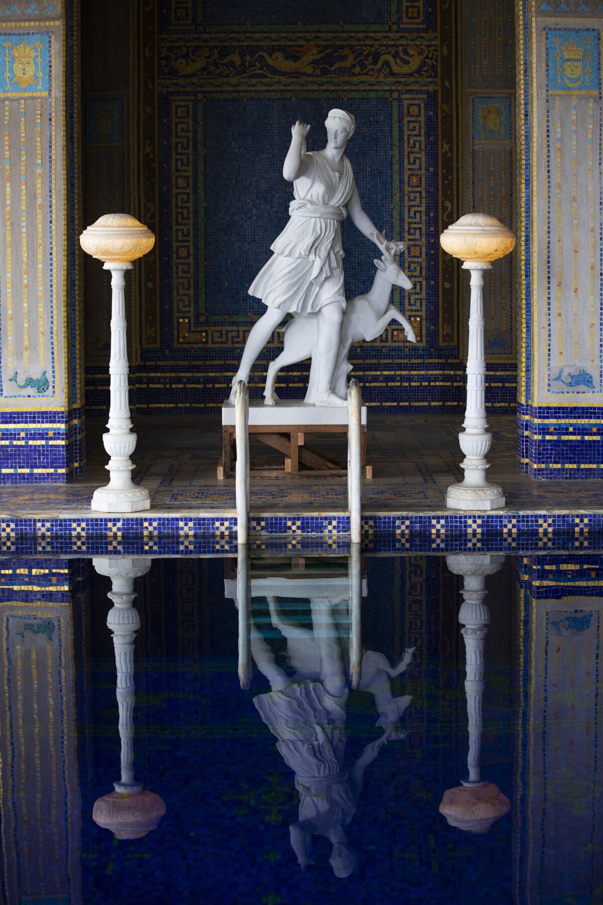 Statuary at the Roman Pool at Hearst Castle.