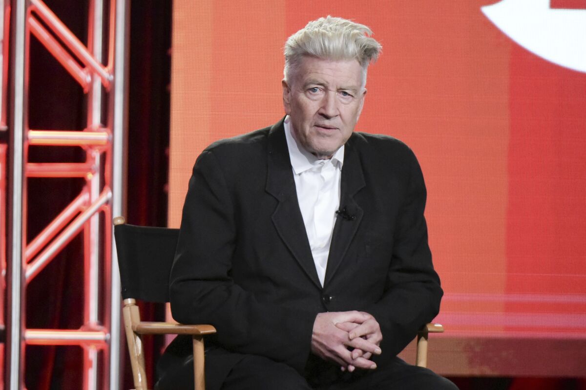David Lynch attends the "Twin Peaks" panel at the 2017 Winter Television Critics Assn. press tour on Jan. 9.