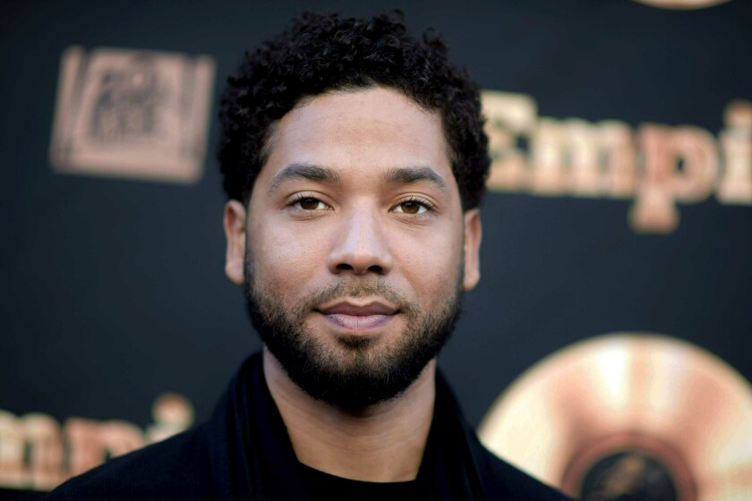 FILE - In this May 20, 2016, file photo, actor and singer Jussie Smollett attends the "Empire" FYC Event in Los Angeles. Smollett is going on trial this week, accused of lying to police when he reported he was the victim of a racist, homophobic attack downtown Chicago nearly three years ago. Jury selection is scheduled for Monday, Nov. 29, 2021. (Richard Shotwell/Invision/AP, File)