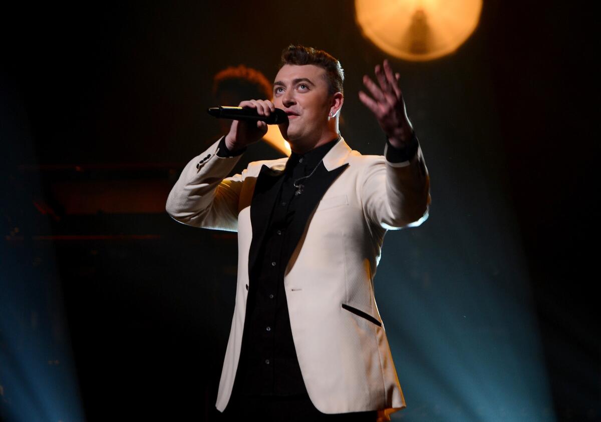 Sam Smith performs at the Apollo Theater on June 17, 2014, in New York City.