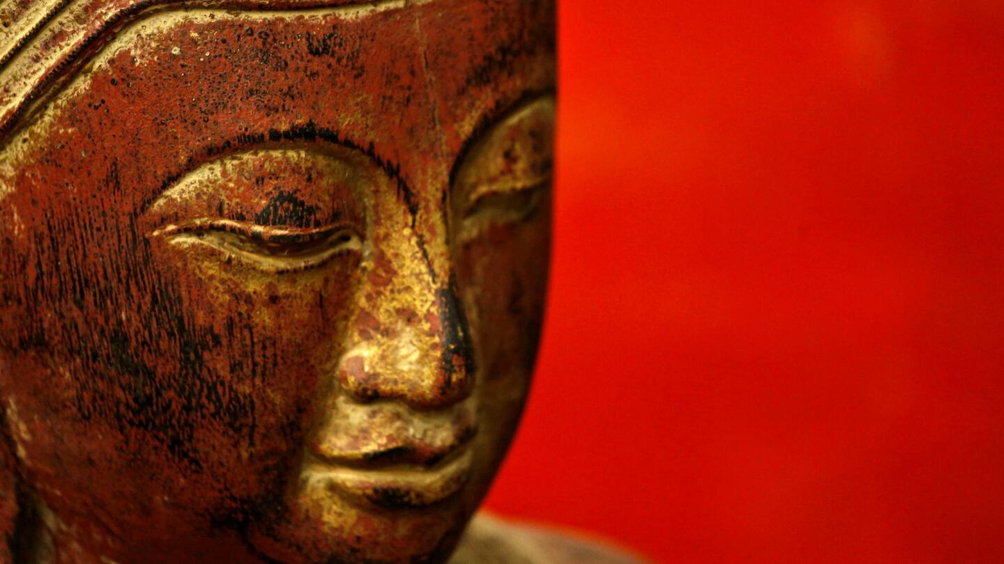 A bronze Buddha from Thailand.