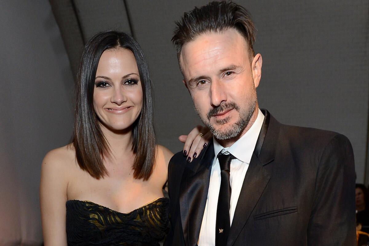 Christina McLarty and David Arquette at an event in January.