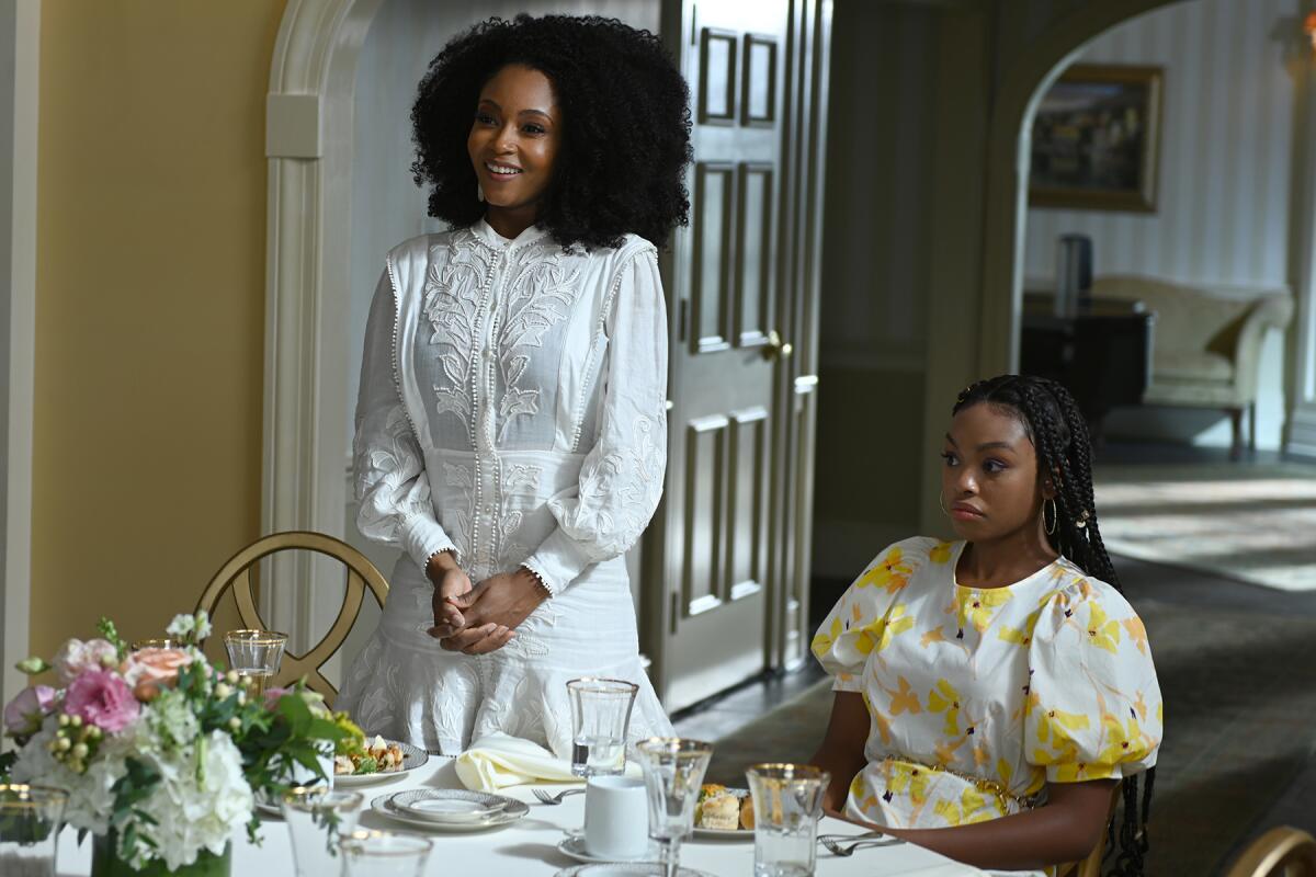 Yaya DaCosta, left, and Alana Bright in "Our Kind of People" on Fox.