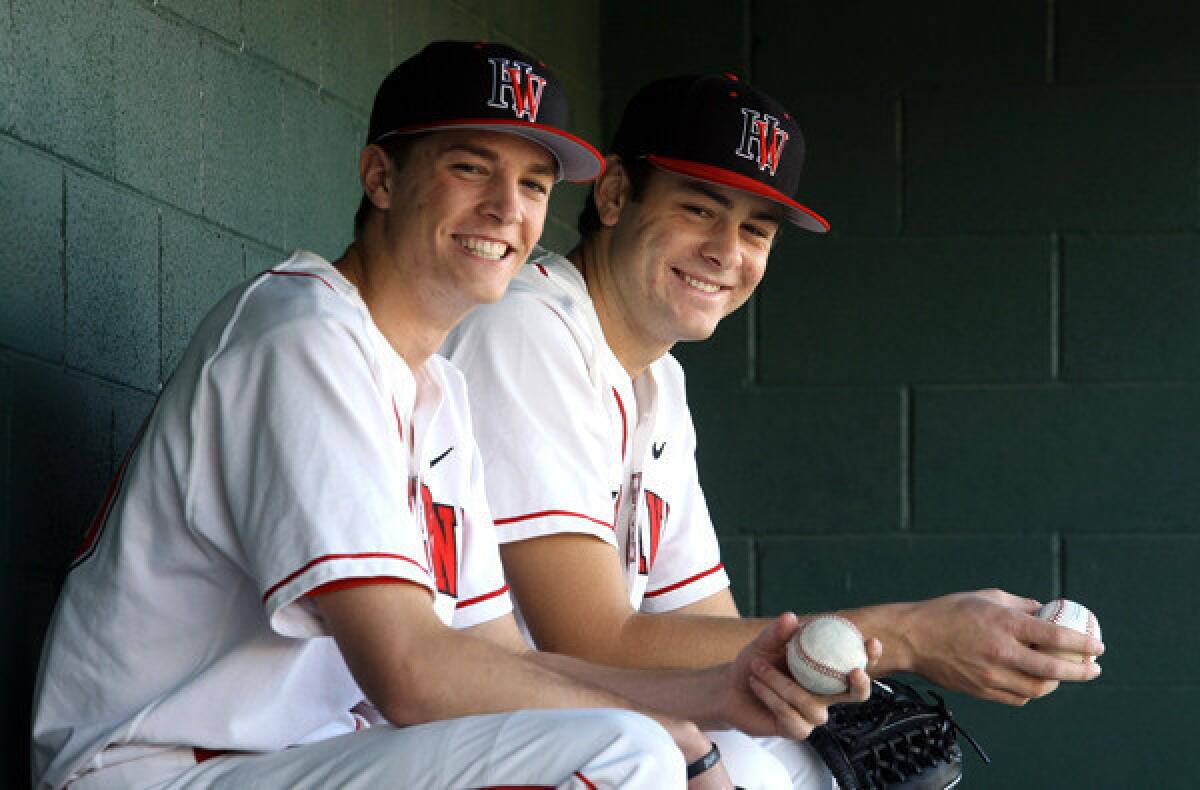 Pitchers Max Fried and Lucas Giolito during their days at Harvard-Westlake.
