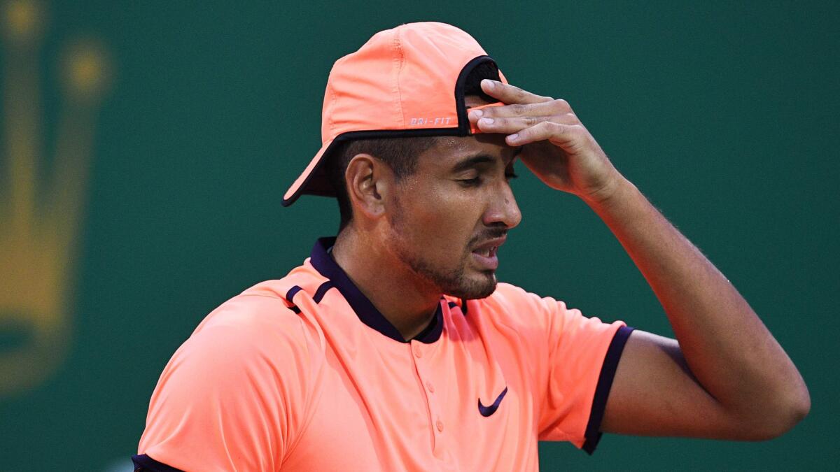 Nick Kyrgios plays Mischa Zverev at the Shanghai Masters on Wednesday.