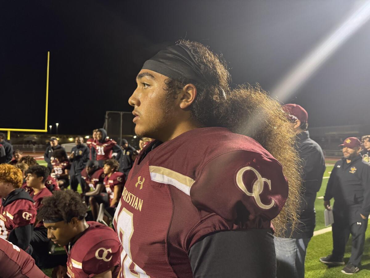 Oaks Christian defensive lineman Joseph Peko had four sacks against Serra